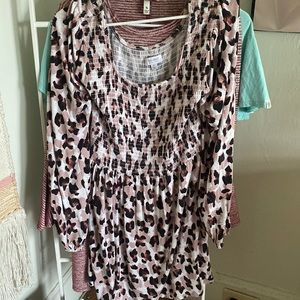 Leopard print dress long sleeves